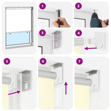 Outdoor Roller Blind UV Protection Cream 185 x 230 cm 42041187