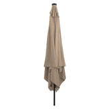 Garden Parasol Taupe 295 x 295 x 245 cm Polyester and Steel 42003663