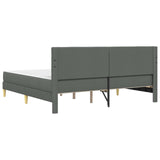 Bed Frame with Mattress Dark Grey Fabric 3415266
