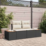Garden Sofa Black 184 x 62 x 85cm Poly Rattan 42006817
