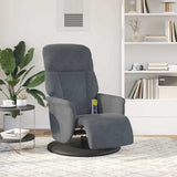 Massage Recliner Chair Dark Grey 91 x 71 x 105 cm Velvet 42018599
