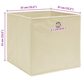 ZNTS Storage Boxes 10 pcs Cream 32x32x32 cm Fabric 288359