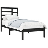 Bed Frame without Mattress Black Solid Wood 100x200 cm 3105789