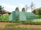 Large Polytunnel Walk In Greenhouse, Plant Gardening Tunnel Green House with Metal Hinged Door, T3398P313652