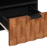 TV Cabinet with Drawer Acacia Brown Finish 100 x 33 x 46 cm 4017918