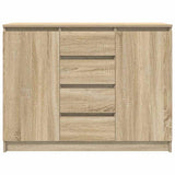 Sideboard with Drawers Sonoma Oak 100.5x35x76 cm Engineered Wood 3328446