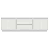 TV Cabinet with LED Lights White 160.5x41x50 cm 3328426