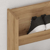 Wall Shoe Cabinet Artisan Oak 80x18x90 cm Engineered Wood 856545