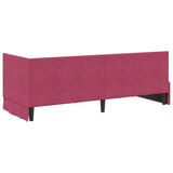 Corner Bed Frame with Headboard Wine Red 80 cm x 200 cm Velvet 42016372