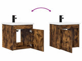 Bathroom Vanity Unit with Tap Smoked Oak 42 x 40 x 74.5 cm 889533