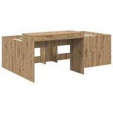 Kids'High Bed Frame with Desk Artisan Oak 98.5 x 200 cm 3422666