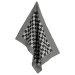 50 Piece Towel Set Black and White Cotton 136293