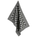 50 Piece Towel Set Black and White Cotton 136293