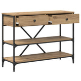 Console Table with Drawer Brown 100 x 34.5 x 75 cm Wood 871305