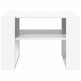 Coffee Table with Storage White 66 x 53 x 45 cm Engineered Wood 8000100