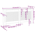 Radiator Cover White 172x19x81.5 cm MDF 284325