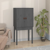Highboard Grey 60x40x120 cm Solid Wood Pine 821746