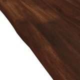 Live Edge Table Top 90 x 50 x 3.5 cm Rectangular Dark Brown 938500