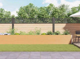 Garden Raised Bed Light Brown 582 x 50 x 68 cm Galvanised Steel 42017357