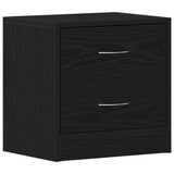 ZNTS Bedside Cabinet Black Oak 40x30x40 cm Engineered Wood 862004