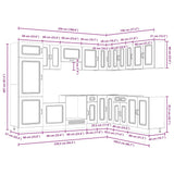 14 Piece Kitchen Cabinet Set Kalmar Concrete Grey Engineered Wood 3314975