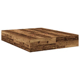Storage Bed Frame Old Wood 135 x 190 cm Engineered Wood 3335443