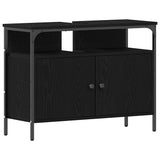 Bathroom Sink Cabinet Black oak 80 x 30 x 60 cm Engineered Wood 862237