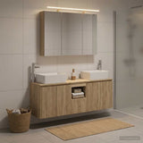 Bathroom Cabinet Set 4 pcs Sonoma Oak Engineered Wood 3406417