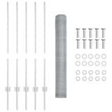 Welded Wire Fence 10 x 1 m Hot-Dip Galvanised Steel 3336962