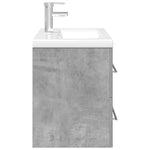 ZNTS 2 Piece Bathroom Furniture Set Concrete Grey Engineered Wood 3324963