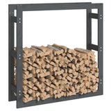 Firewood Rack Grey 100x25x100 cm Solid Wood Pine 822424