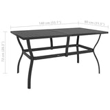 Dining Set Anthracite, Grey Powder-coated steel, Textilene Medium 3060284