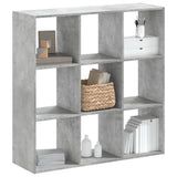 Bookcase Concrete Grey 102x32x102 cm Engineered Wood 852819