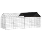 Rabbit Cage Silver 200 x 78 x 78 cm Galvanised Steel 42019237