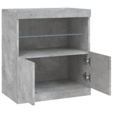Sideboard with LED Lights Concrete Grey 60x37x67 cm 836654