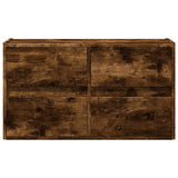 TV Wall Cabinet with LED Lights Smoked Oak 80x31x45 cm 852289