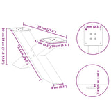 Coffee Table Legs X-Shaped 2 pcs White 70x cm Steel 4012945