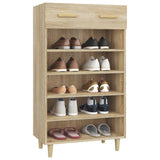 Shoe Cabinet Sonoma Oak 60x35x105 cm Engineered Wood 812783
