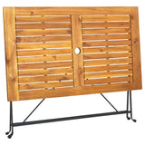 Folding Garden Table 120x70x74 cm Solid Acacia Wood 313159