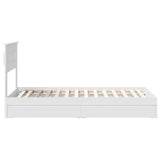 Storage Bed with Headboard White 90 x 190 cm Engineered Wood 3409938