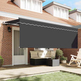 Retractable Awning Manual Anthracite 350 x 200 cm 3329658