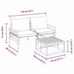 Garden Sofa Set Anthracite Steel 3378961