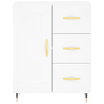 Highboard White 69.5x34x180 cm Engineered Wood 3198641
