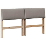 Upholstered Headboard Taupe 160 cm Solid Pine Wood 879112