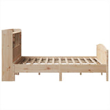 Bookcase Bed without Mattress 150x200 cm King Size Solid Wood Pine 3323140