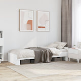 Bed Frame without Mattress White 100x200 cm Engineered Wood 849572