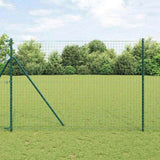 Fence Posts 12 pcs Green Powder-coated steel 42012742