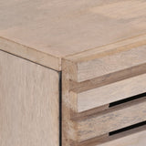 Sideboard White 60x34x75 cm Solid Wood Mango 377454