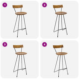 Bar Stools 2 pcs Solid Teak Wood 285205