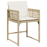 Garden Dining Set 5 pcs Beige Poly Rattan 3380759